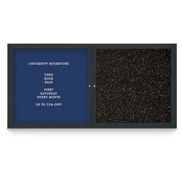 Corkboard, Black/Black, 72"x36"